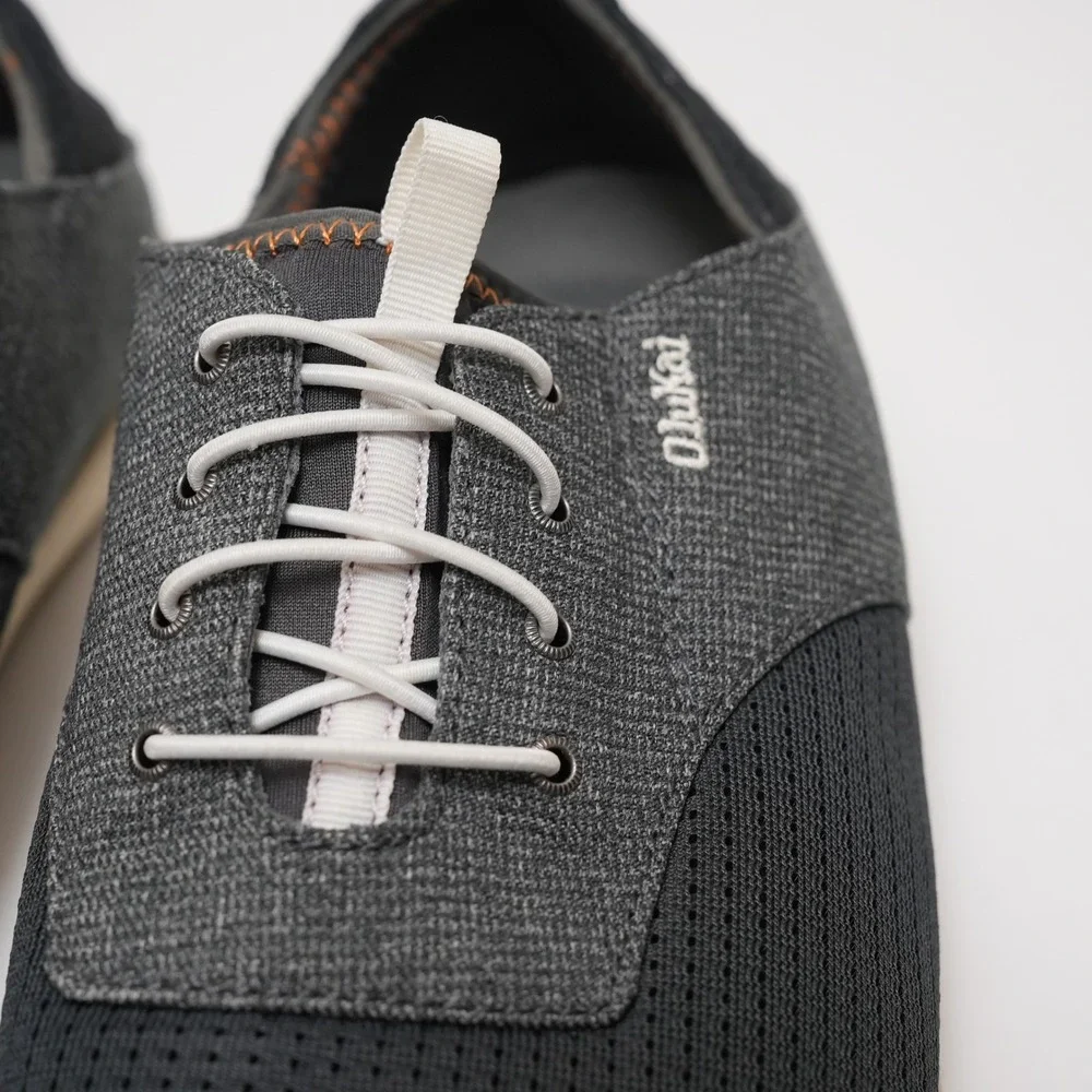 Olukai Men's Black/Grey Casual Lace-Up Shoe